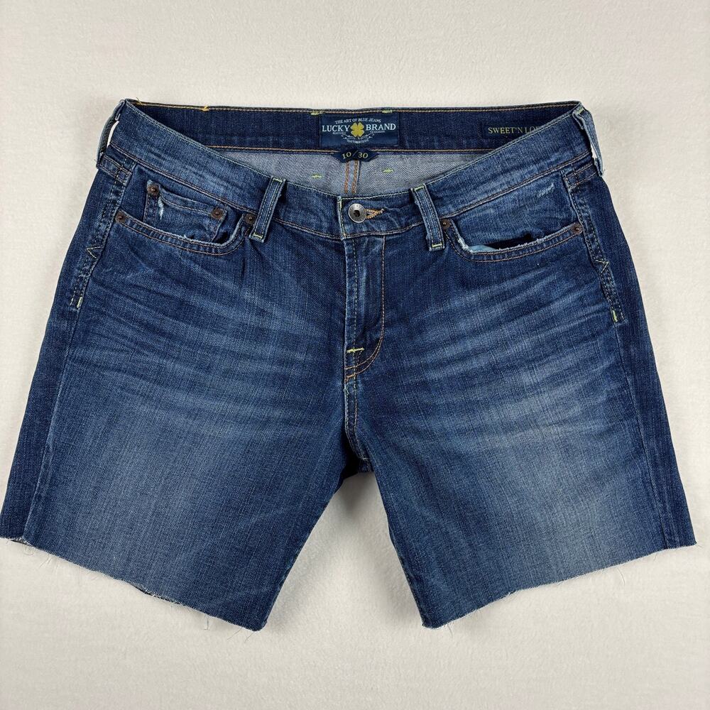 Lucky Brand 10/30 Sweet'n Low Raw Hem Cut-Off Distressed Denim Jean Shorts
